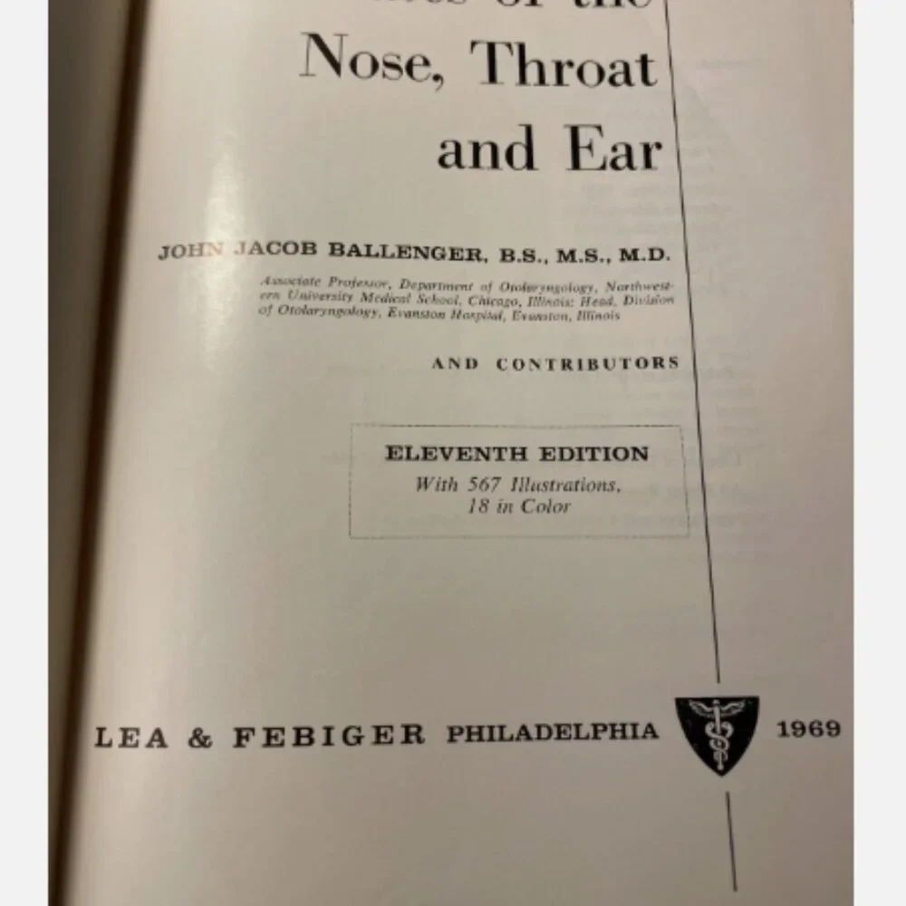 Diseases Of The Nose Throat And Ear 11th Ed John Jacob Ballenger